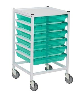 Gratnells Standard Hospital Trolley Set with 6 Trays