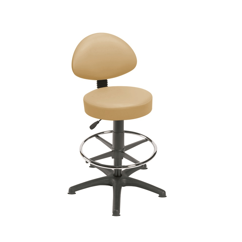 Sunflower Medical Gas-lift Stool with Back Rest