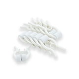 A bundle of white disposable noseclips.